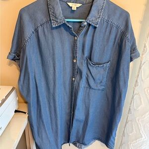 Terra & Sky Blue Denim Top